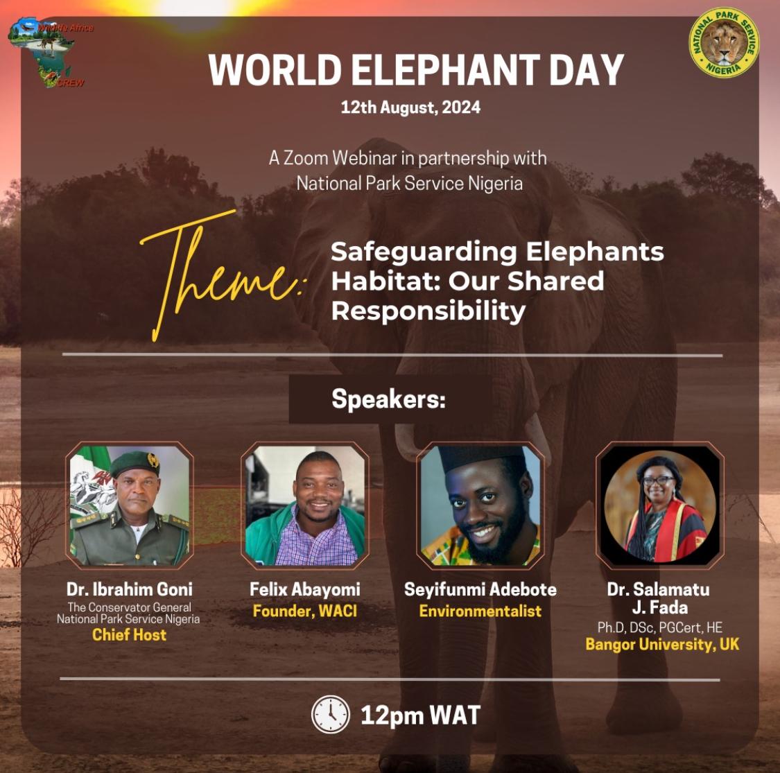 You are currently viewing World Elephant Day Webinar: Safeguarding Elephant Habitats in Nigeria